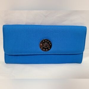 Micheal Kors MK Blue Wristlet/Makeup Bag